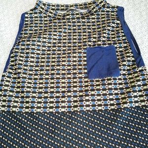 ZARA W/B COLLECTION Geometric Chambray